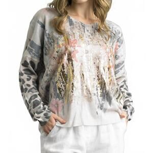 NEW TEMPO PARIS bobby's girl sweater top in beige